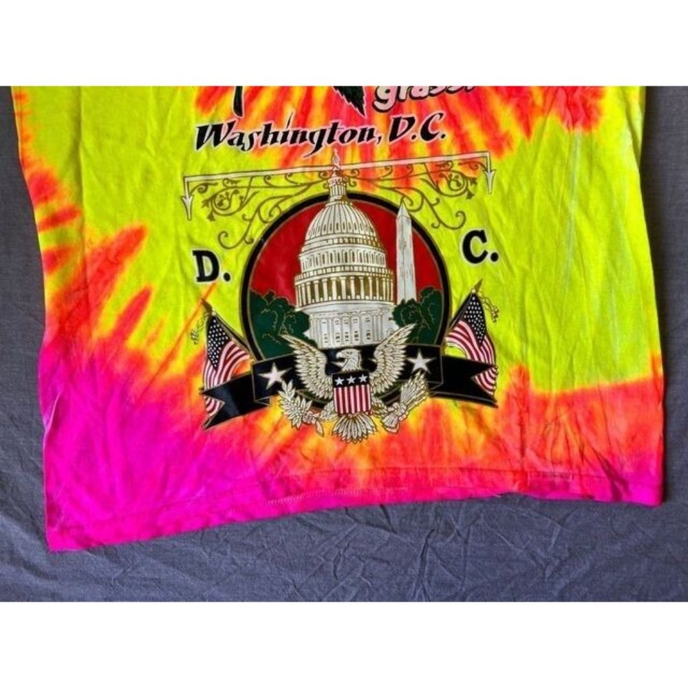 Washington D.C. Keep Off The Grass Shirt Adult Medium Pink Short Sleeve Tee Mens - Picture 3 of 8